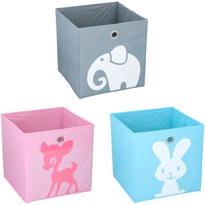Alpina opbergbox kinderkamer - 3 stuks - opvouwbare organizer - 28 x 28 x 28 cm - opbergmanden Alpina opbergbox kinderkamer - 3 stuks - opvouwbare organizer - 28 x 28 x 28 cm - opbergmanden