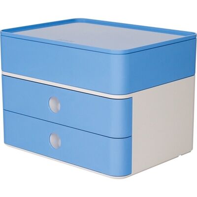 Han smart-box plus - allison - 2 lades + box - wit/lichtblauw - ha-1100-84 Han smart-box plus - allison - 2 lades + box - wit/lichtblauw - ha-1100-84