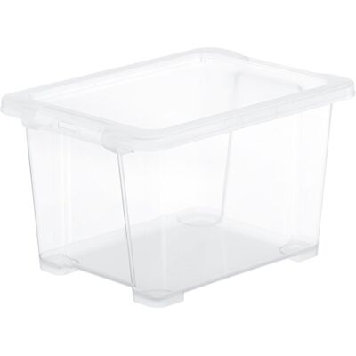 Rotho core basic opbergbox - set van 4 - stapelbaar - 15 ltr Rotho core basic opbergbox - set van 4 - stapelbaar - 15 ltr