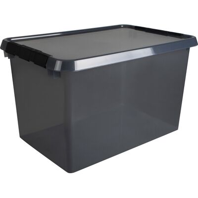 Sunware comfort line opbergbox 62l - 60x40x34 cm - transparant/grijs Sunware comfort line opbergbox 62l - 60x40x34 cm - transparant/grijs