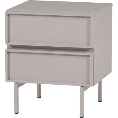 WOOOD tours ladekast/ nachtkastje 2 lades melamine/ mdf - zand WOOOD tours ladekast/ nachtkastje 2 lades melamine/ mdf - zand