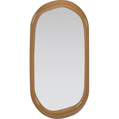 WOOOD norea passpiegel 120 cm - hout - hoogglans honinggeel - 180x80x5 WOOOD norea passpiegel 120 cm - hout - hoogglans honinggeel - 180x80x5