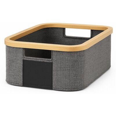 Alpina opbergmand bamboe - opbergsysteem met handgrepen 38x26x16cm - bamboe mand voor badkamer, woonkamer en kast Alpina opbergmand bamboe - opbergsysteem met handgrepen 38x26x16cm - bamboe mand voor badkamer, woonkamer en kast