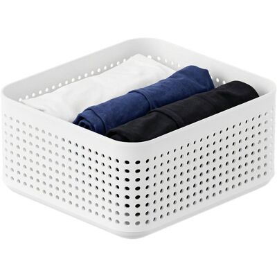 Rotho wop kledingkast organizer - mand m - wit Rotho wop kledingkast organizer - mand m - wit