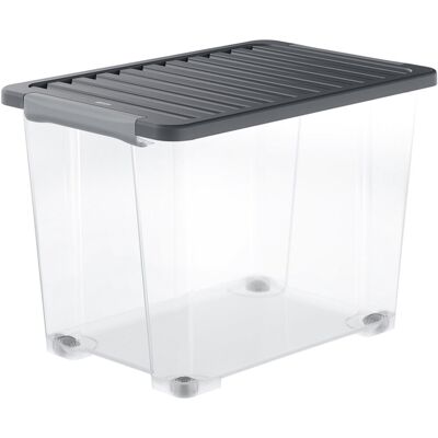 Rotho core plus opbergboxen - afsluitbaar - set van 4 - stapelbaar - 65 ltr Rotho core plus opbergboxen - afsluitbaar - set van 4 - stapelbaar - 65 ltr