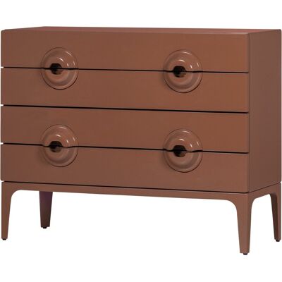 WOOOD merge ladekast/commode - hout - oud roze - 89x110x44 WOOOD merge ladekast/commode - hout - oud roze - 89x110x44