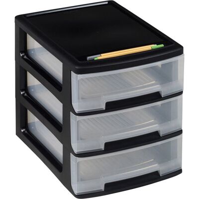 Curver babel ladesysteem a4 - 3x5l - 35x26,5x31,3 cm - zwart Curver babel ladesysteem a4 - 3x5l - 35x26,5x31,3 cm - zwart