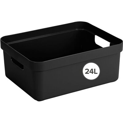 Sunware sigma home opbergbox 24l - 44.5x34.5x18.3 cm - zwart Sunware sigma home opbergbox 24l - 44.5x34.5x18.3 cm - zwart