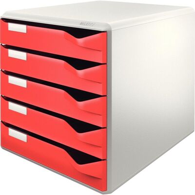 Leitz - ladenblok (5 laden) - wit/rood Leitz - ladenblok (5 laden) - wit/rood