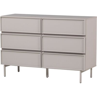 WOOOD tours ladekast 6 lades - melamine/ mdf - zand - 80x120x42 WOOOD tours ladekast 6 lades - melamine/ mdf - zand - 80x120x42