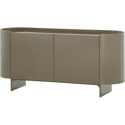WOOOD liora tv meubel 160 cm - hout - hoogglans groen - 75x160x45 WOOOD liora tv meubel 160 cm - hout - hoogglans groen - 75x160x45
