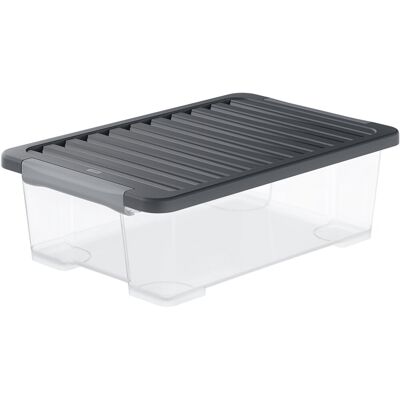 Rotho core plus opbergboxen -afsluitbaar - set van 4 - stapelbaar - 30 ltr Rotho core plus opbergboxen -afsluitbaar - set van 4 - stapelbaar - 30 ltr