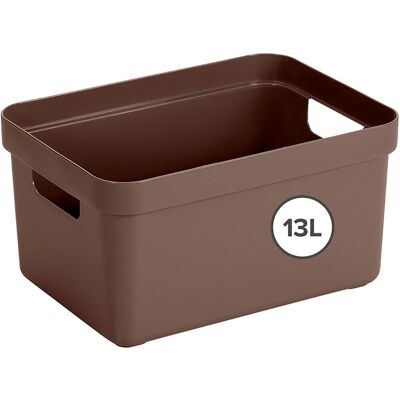 Sunware sigma home opbergbox 13l - 35x24.6x18.3 cm - bruin Sunware sigma home opbergbox 13l - 35x24.6x18.3 cm - bruin