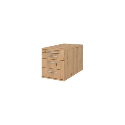 Hammerbacher Eiken Ladeskast - Soft-Close, Centraal slot, 3 lades Hammerbacher Eiken Ladeskast - Soft-Close, Centraal slot, 3 lades