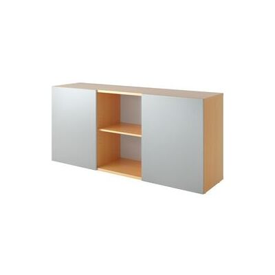 HAMMERBACHER V1780/6/S Zilveren Sideboard - Kantooropslag HAMMERBACHER V1780/6/S Zilveren Sideboard - Kantooropslag