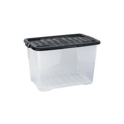 Opbergdoos Curve XW203-CLR/BLK-EX 65L transparant, zwart Opbergdoos Curve XW203-CLR/BLK-EX 65L transparant, zwart