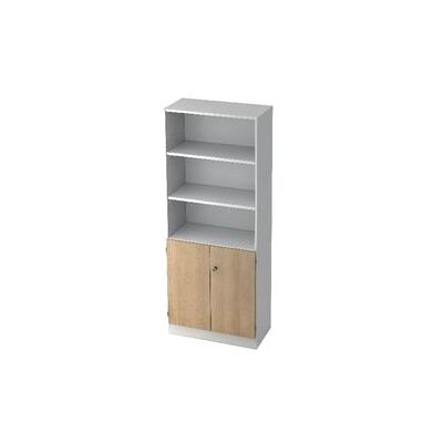 HAMMERBACHER Opbergkast Wit/Eiken - 80x42x200cm HAMMERBACHER Opbergkast Wit/Eiken - 80x42x200cm