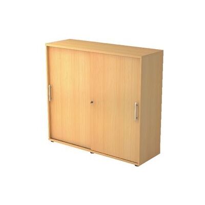 HAMMERBACHER Beuken schuifdeurkast - 2 planken - Kantoor HAMMERBACHER Beuken schuifdeurkast - 2 planken - Kantoor