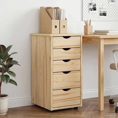 VidaXL Kast 34 x 39 x 61,5 cm massief vurenhout bruin VidaXL Kast 34 x 39 x 61,5 cm massief vurenhout bruin