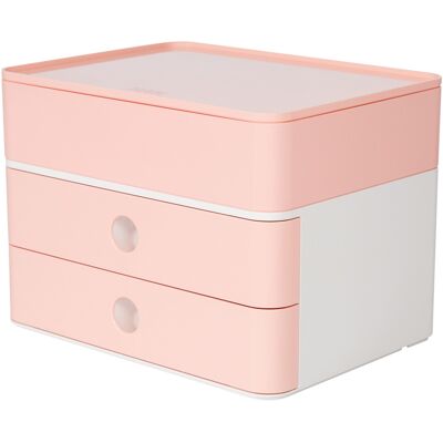 Han smart-box plus - allison - 2 lades + box - wit/roze - ha-1100-86 Han smart-box plus - allison - 2 lades + box - wit/roze - ha-1100-86
