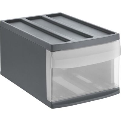 Rotho systemix design ladekast 39.5x25.5x20.3 cm antraciet Rotho systemix design ladekast 39.5x25.5x20.3 cm antraciet
