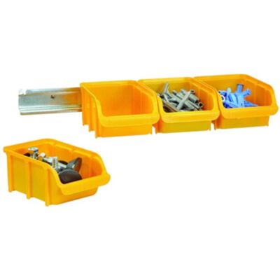 Raaco diy stapelbak 2 op rail geel 4e2r - 124867 Raaco diy stapelbak 2 op rail geel 4e2r - 124867