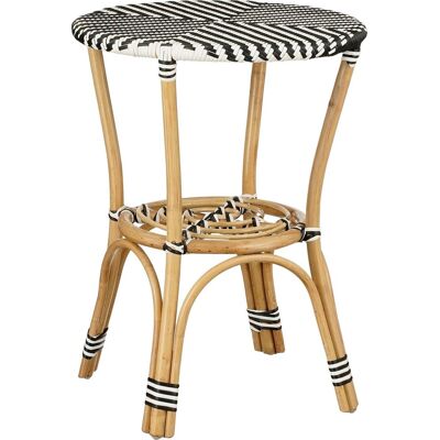 Mica Decorations mandox bistrotafel voor buiten - h66 x ø50 cm - zwart, wit Mica Decorations mandox bistrotafel voor buiten - h66 x ø50 cm - zwart, wit