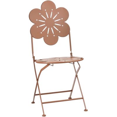 Mica Decorations fleuri bistrostoel - h93 x ø41 cm - ijzer - terra Mica Decorations fleuri bistrostoel - h93 x ø41 cm - ijzer - terra