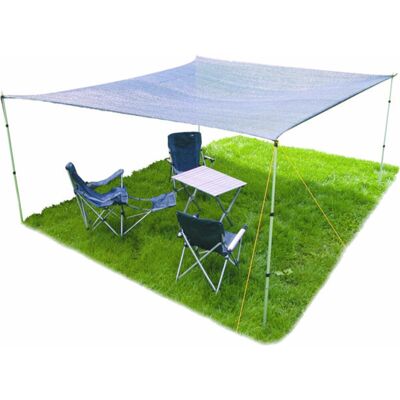Eurotrail schaduwdoek - 4x4 meter (excl stokken) Eurotrail schaduwdoek - 4x4 meter (excl stokken)