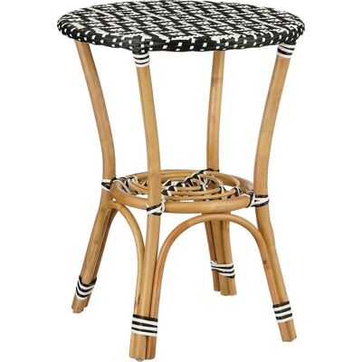 Mica Decorations mandox bistrotafel voor buiten - h66 x ø50 cm - zwart, wit Mica Decorations mandox bistrotafel voor buiten - h66 x ø50 cm - zwart, wit