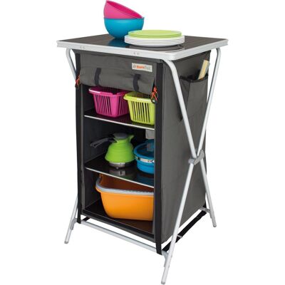 Eurotrail campingkast aubenas 98 x 60 cm aluminium/mdf groen Eurotrail campingkast aubenas 98 x 60 cm aluminium/mdf groen