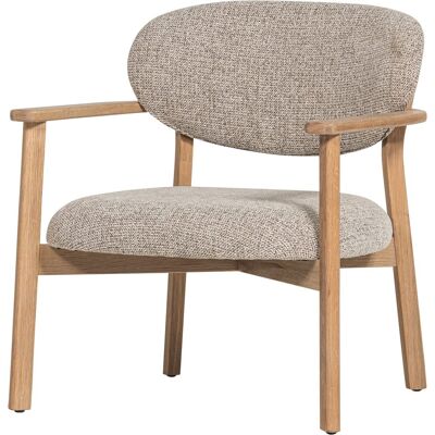 WOOOD udar fauteuil met houten frame - polyester - naturel WOOOD udar fauteuil met houten frame - polyester - naturel