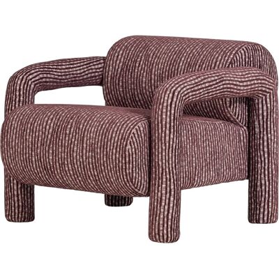 WOOOD lenny fauteuil - dessin - bordeauxrood - 65x76x82 WOOOD lenny fauteuil - dessin - bordeauxrood - 65x76x82