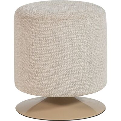 WOOOD islen poef met draaivoet - bouclé - beige - 47x39x39 WOOOD islen poef met draaivoet - bouclé - beige - 47x39x39