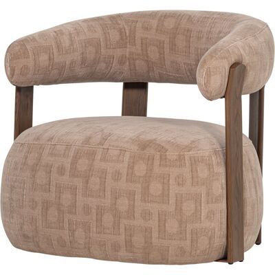 WOOOD foon fauteuil - structuurstof - zand - 78x82x73 WOOOD foon fauteuil - structuurstof - zand - 78x82x73
