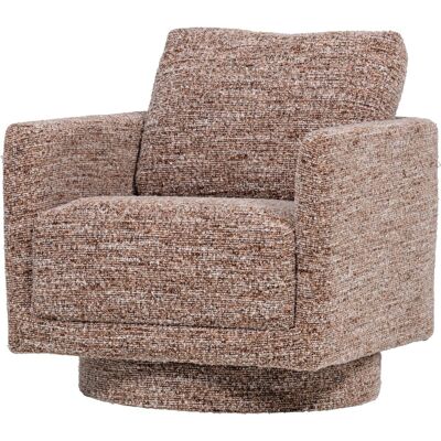 WOOOD oska draaifauteuil - melange stof - bruin - 64x78x79 WOOOD oska draaifauteuil - melange stof - bruin - 64x78x79