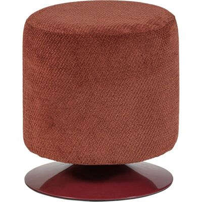 WOOOD islen poef met draaivoet - bouclé - bordeauxrood - 47x39x39 WOOOD islen poef met draaivoet - bouclé - bordeauxrood - 47x39x39