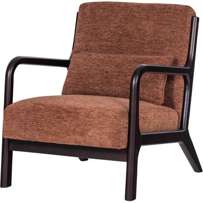 WOOOD mark fauteuil - chenille - bruin - 75x67x82 WOOOD mark fauteuil - chenille - bruin - 75x67x82