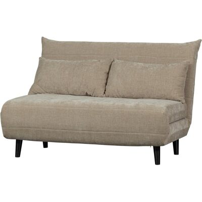 WOOOD xem slaapbank - 1-persoons - chenille stof - naturel - 80x122x92 WOOOD xem slaapbank - 1-persoons - chenille stof - naturel - 80x122x92