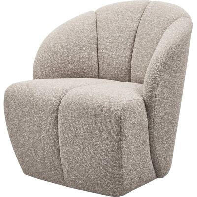 WOOOD mojo draaifauteuil - bouclé - beige melange - 75x68x77 WOOOD mojo draaifauteuil - bouclé - beige melange - 75x68x77