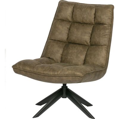WOOOD jouke draaifauteuil - kunstleer - groen - 97x70x85 WOOOD jouke draaifauteuil - kunstleer - groen - 97x70x85