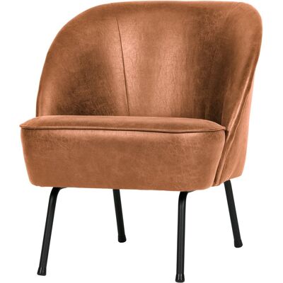 BePureHome Vogue Cognac Eco Leer Lounge Stoel BePureHome Vogue Cognac Eco Leer Lounge Stoel