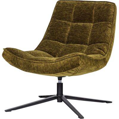 WOOOD maudi draaifauteuil - chenille - groen - 84x74x86 WOOOD maudi draaifauteuil - chenille - groen - 84x74x86