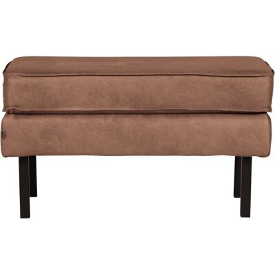 WOOOD rodeo hocker op poten - recycle leer - cognac - 45x84x54 WOOOD rodeo hocker op poten - recycle leer - cognac - 45x84x54