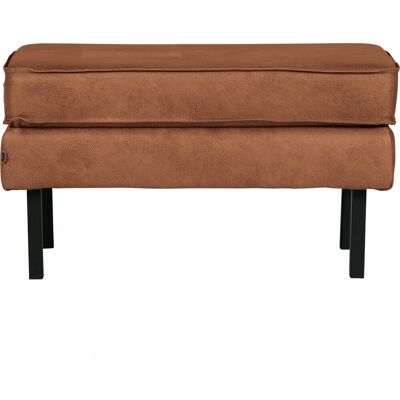 WOOOD rodeo hocker op poten - recycle leer - cognac - 45x84x54 WOOOD rodeo hocker op poten - recycle leer - cognac - 45x84x54