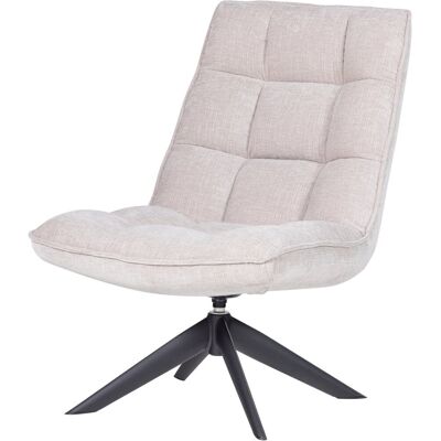 WOOOD jouke draaifauteuil - chenille structuur - naturel - 97x70x85 WOOOD jouke draaifauteuil - chenille structuur - naturel - 97x70x85
