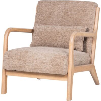 WOOOD mark fauteuil - chenille - zand - 75x67x82 WOOOD mark fauteuil - chenille - zand - 75x67x82
