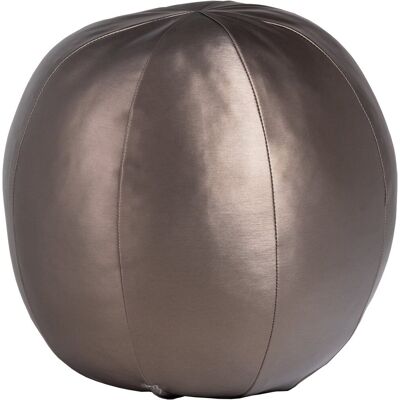 WOOOD rodeo bal kussen groot - metallic - koper bruin - 37x37x37 WOOOD rodeo bal kussen groot - metallic - koper bruin - 37x37x37