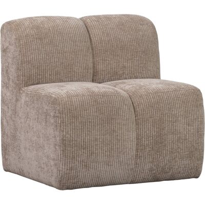 WOOOD mojo eetbankje 84cm met rugleuning - ribstof - donker zand WOOOD mojo eetbankje 84cm met rugleuning - ribstof - donker zand
