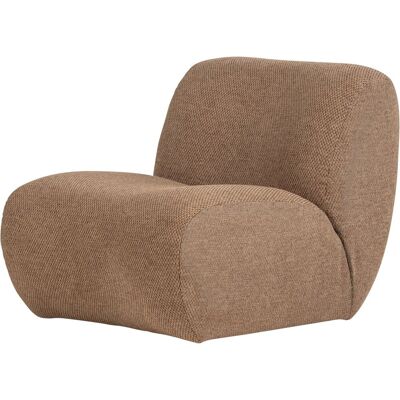 WOOOD nomu fauteuil grove - chenille - lichtbruin - 74x76x92 WOOOD nomu fauteuil grove - chenille - lichtbruin - 74x76x92